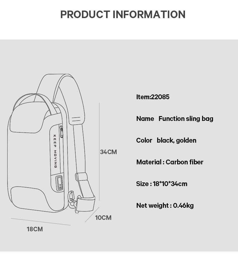 ERGONOMIC DESIGN : Two smooth zipper compartment provide super-fast access to your belongings. Adjustable strap allows you adjust length and wear bag in the front or back, and stays in place comfortably even while running. Perfectly fit your body.