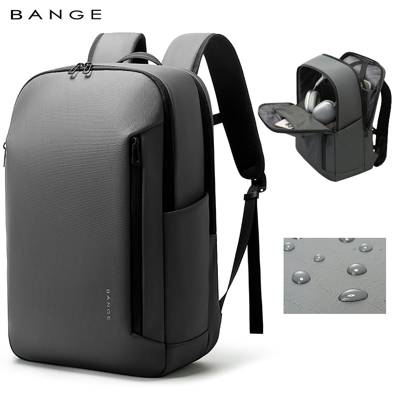backpack for men with laptop compartment BANGE Hot-selling Ergonomic Waterproof Business Traveler Essential Laptop Backpack, Gray