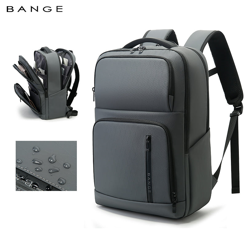 BANGE New Organized waterproof Commute Business School Backpack, Blue