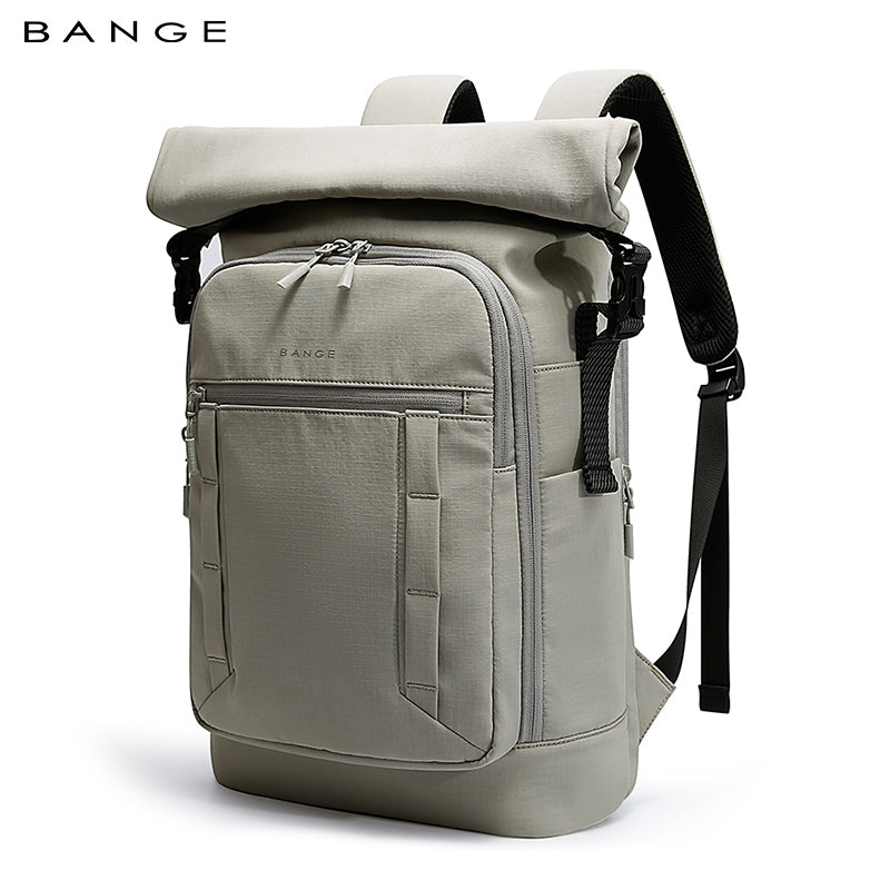 BANGE Expandable Roll Top Backpack Waterproof Lightweight School Travel Bag with Laptop Compartments