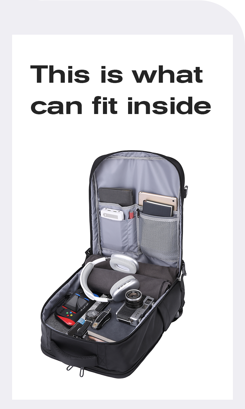 BANGE Hot Selling Ernogomic Waterproof School Business Travel Backpack with USB Port