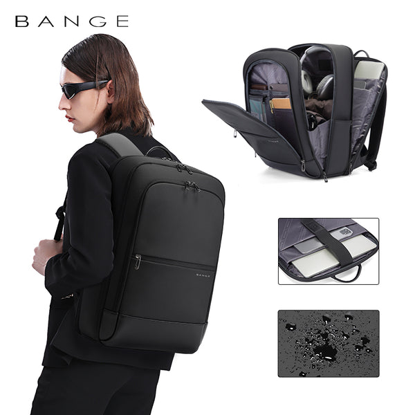 BANGE Stylish Waterproof and Scratch-proof Commute Business Travel Laptop Backpack