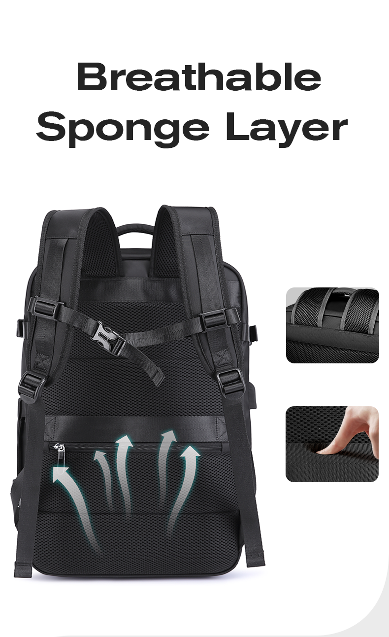 BANGE Hot Selling Ernogomic Waterproof School Business Travel Backpack with USB Port