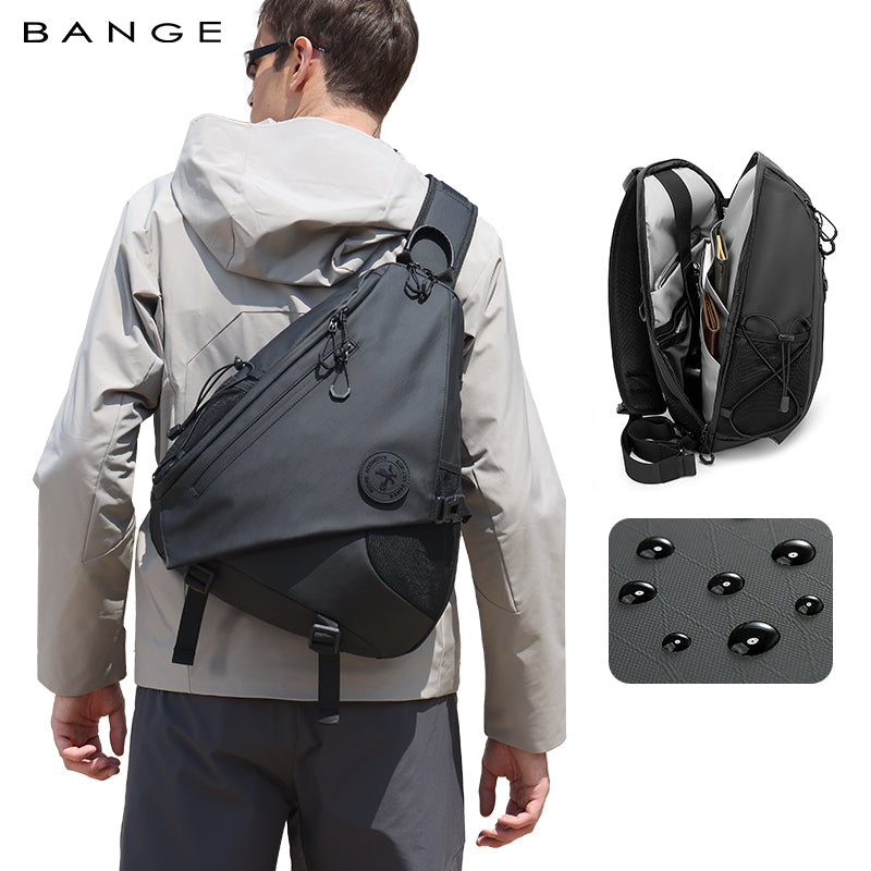 BANGE New Multifunctional  Waterproof Crossbody Bag for Hiking & Travel
