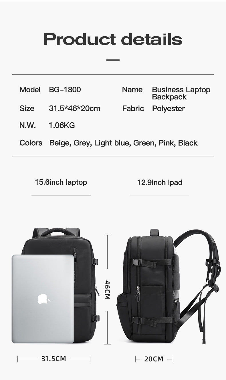 BANGE Best Carry-on Large Capacity Waterproof Backpack for School Travel
