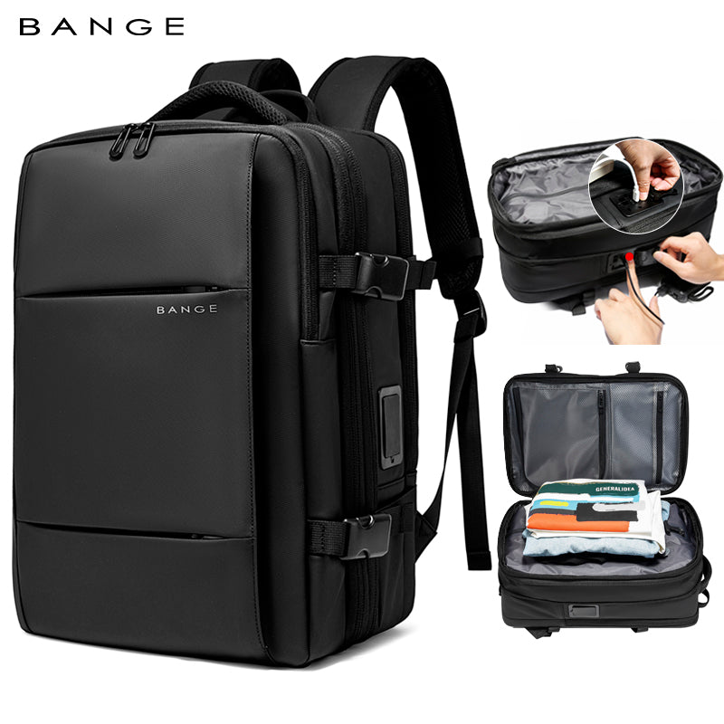 BANGE One-click Vacuum Compression Travel Backpack with TSA Lock