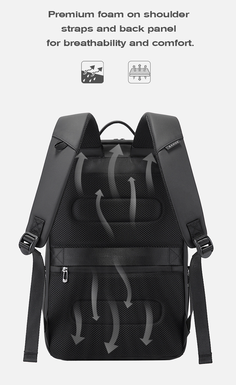 BANGE Hot Selling Waterproof and Scratch-proof Business Travel Commute Laptop Backpack