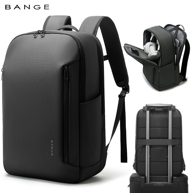 business laptop backpack for men BANGE Hot-selling Ergonomic Waterproof Business Traveler Essential Laptop Backpack, Black