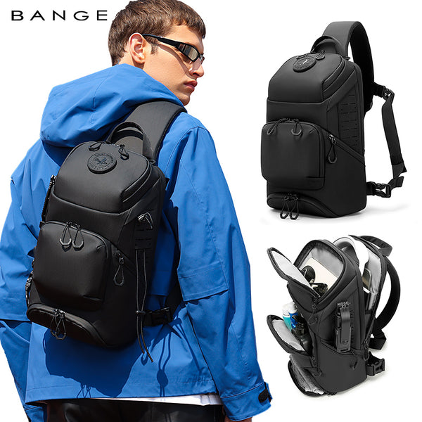 BANGE 2025 Waterproof Minimalist Sling Bag Hiking Cycling Outdoor Crossbody Bag