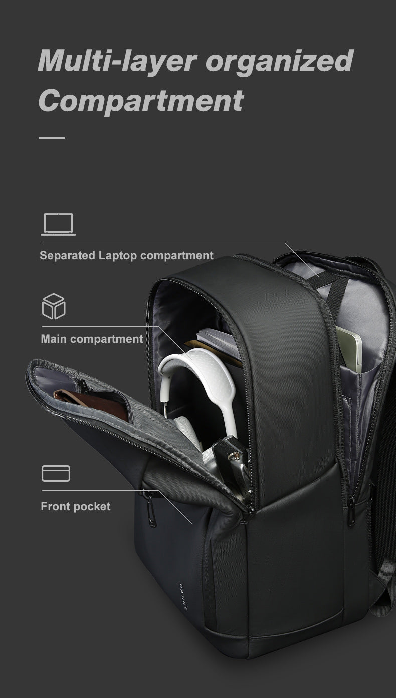BANGE Hot-selling Ergonomic Waterproof Business Traveler Essential Laptop Backpack