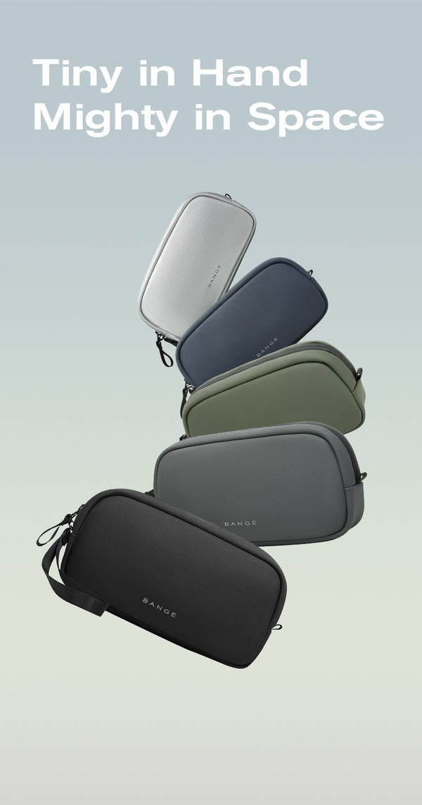 BANGE Portable Waterproof Tech Storage Bag for Travel & Commute