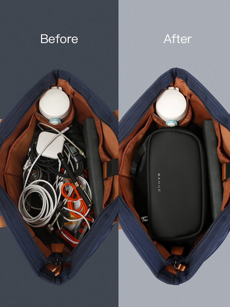 BANGE Portable Waterproof Tech Storage Bag for Travel & Commute
