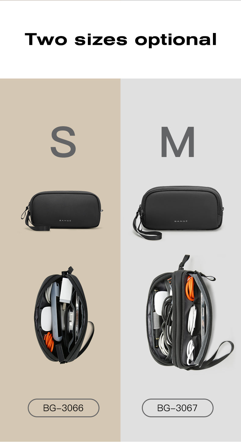 BANGE Portable Waterproof Tech Storage Bag for Travel & Commute