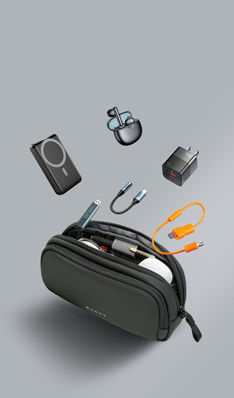 BANGE Minimalist Dual-Layer Waterproof & Tangle-Free Cable Organizer