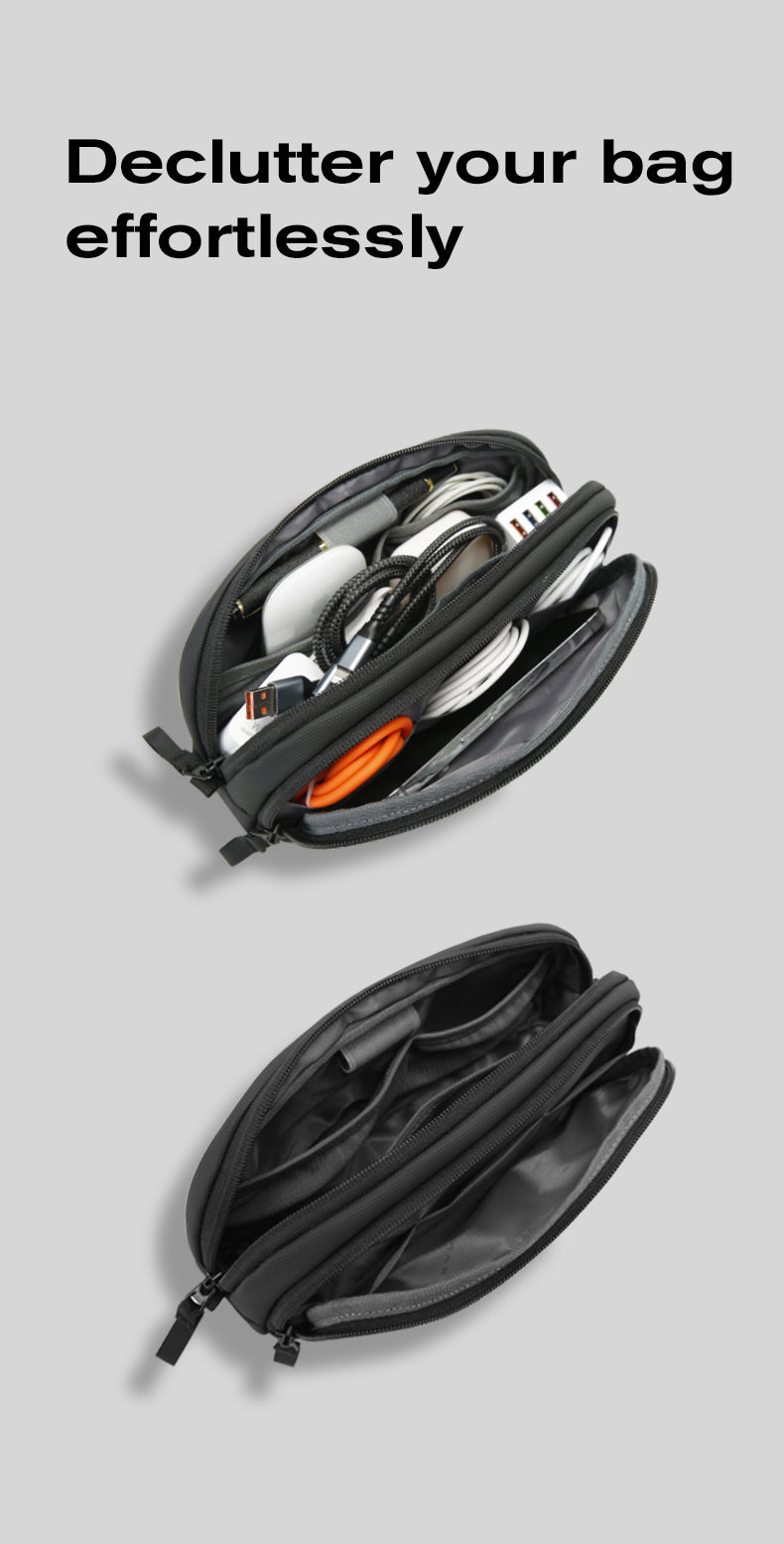 BANGE Minimalist Dual-Layer Waterproof & Tangle-Free Cable Organizer