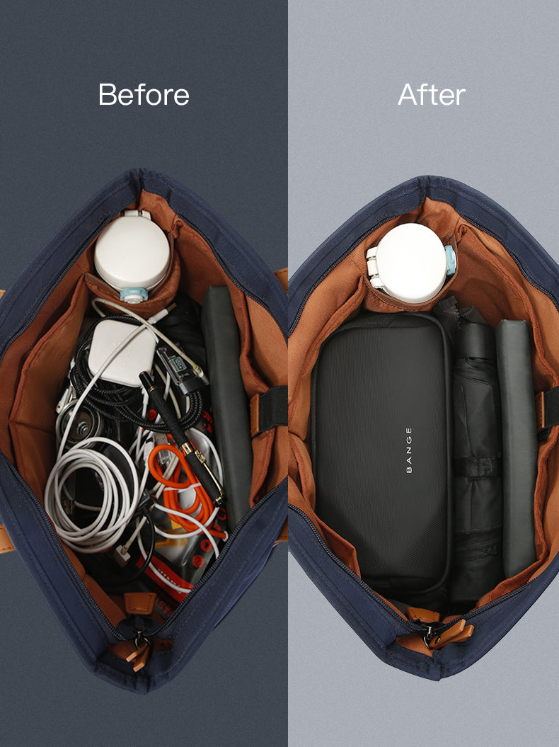 BANGE Minimalist Dual-Layer Waterproof & Tangle-Free Cable Organizer