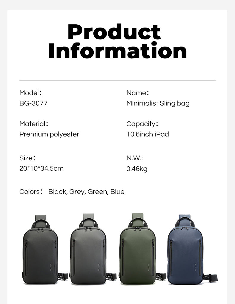 BANGE Everyday Carry Crossbody Bag Chest Bag: All-Day Comfort with Effortless Organization