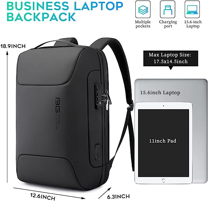 business waterproof anti theft smart laptop backpack BANGE Anti Theft Backpack with USB charging Port,Lightweight Business – BANGE bag