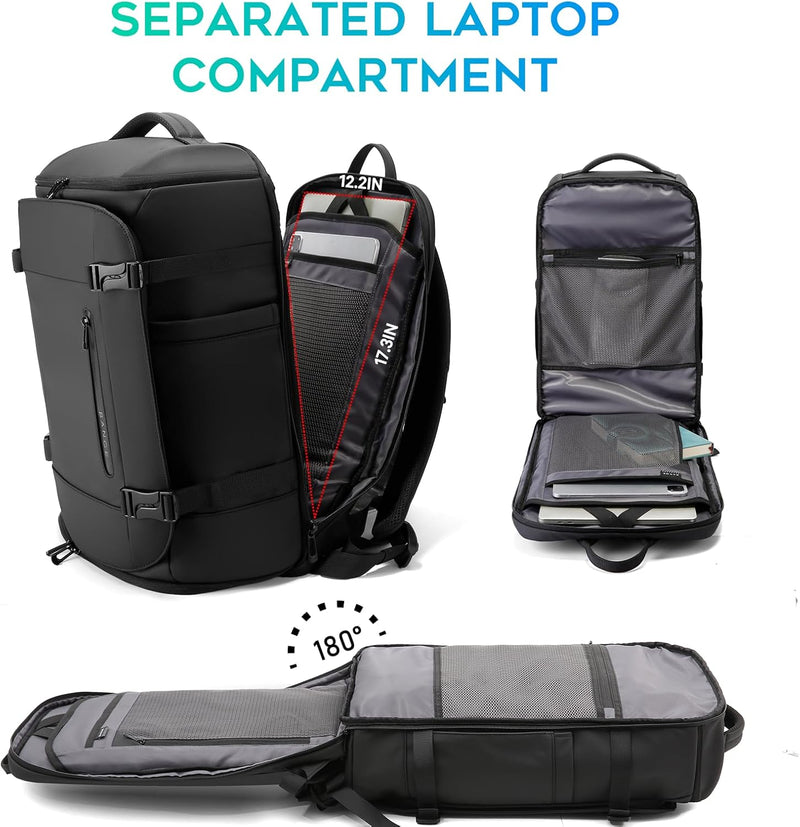 BANGE 40L Travel Backpack with Shoe Compartment, Weekend Business Hand Luggage, Flight Approved Cabin Luggage, Lightweight and Waterproof for 15.6- BANGE 40L Travel Backpack with Shoe Compartment, Weekend Business Hand Luggage, Flight Approved Cabin Luggage, Lightweight and Waterproof for 15.6-
