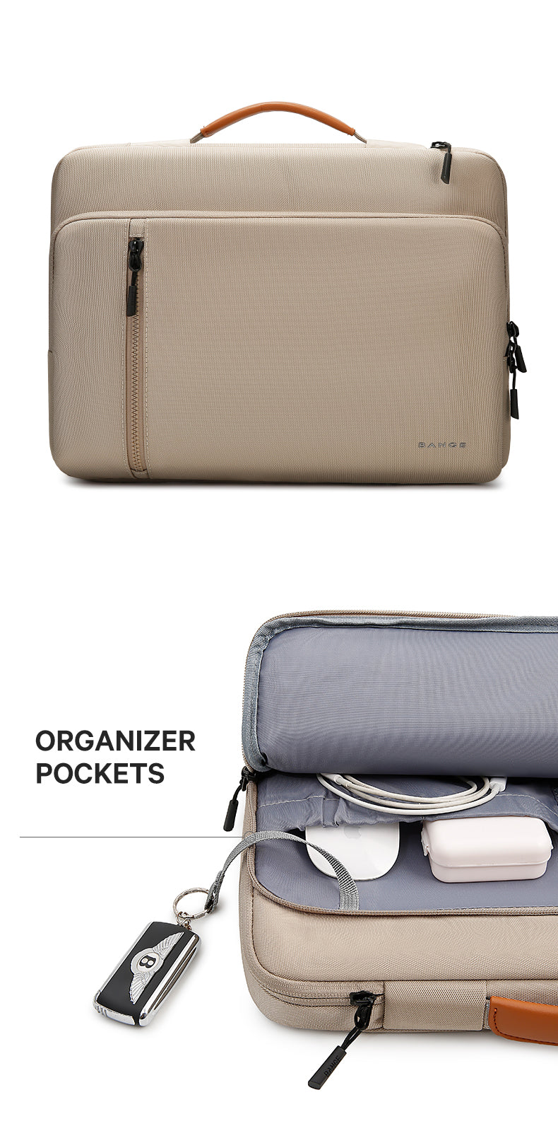 BANGE Carry-on Minimalist 14inch Laptop Bag for Commuting Meeting Business Travel