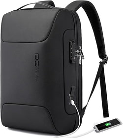 anti theft laptop charging backpack BANGE Anti Theft Backpack with USB charging Port,Lightweight Business Backpack for Men and Women, Black