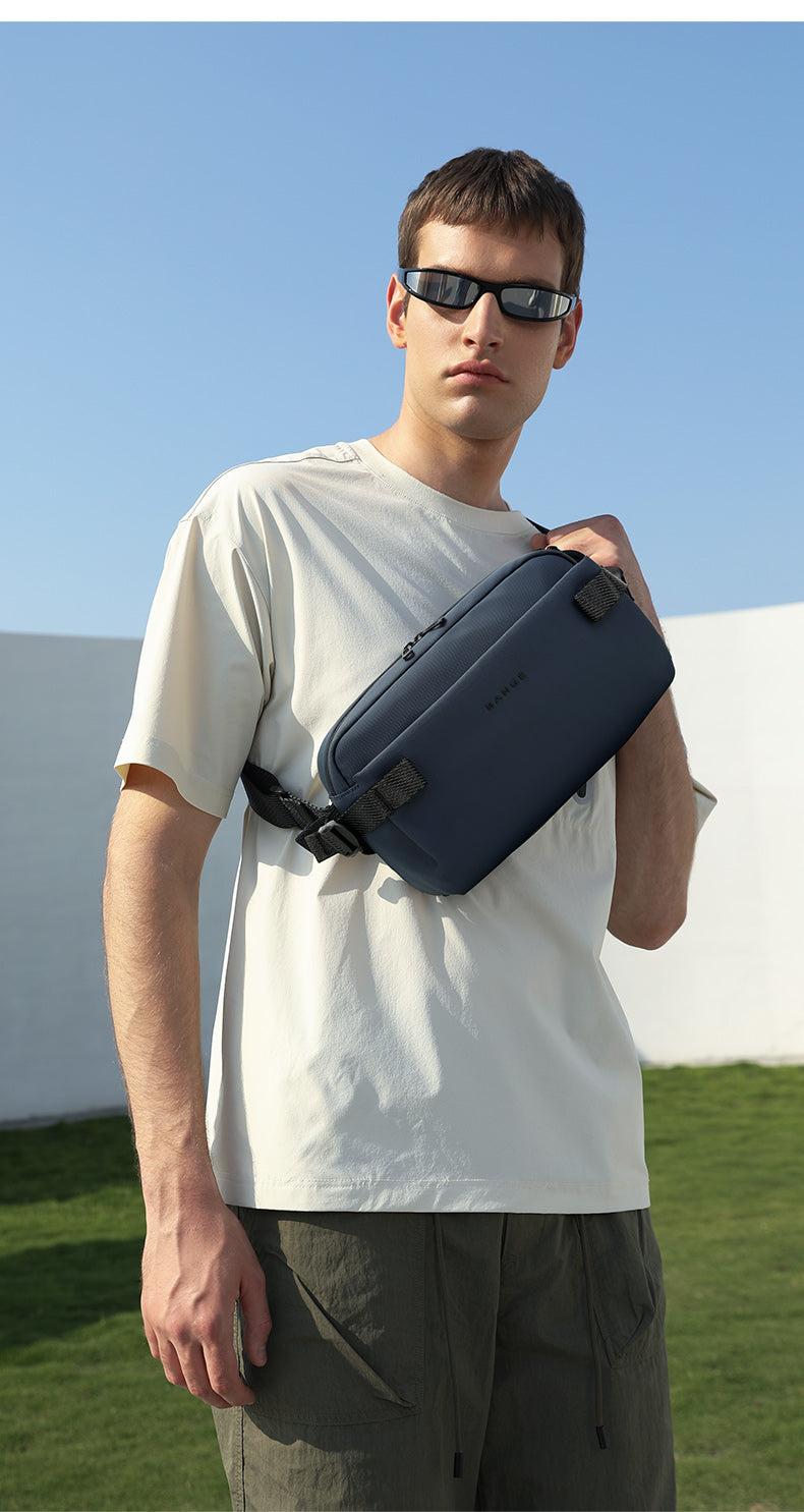 BANGE Minimalist Waterproof Urban Crossbody Sling Bag for Commute/Travel