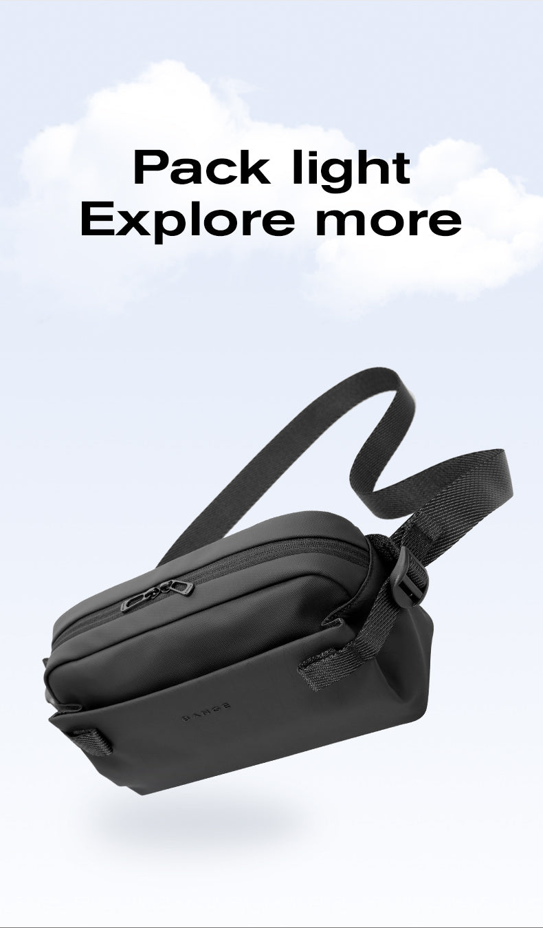 BANGE Minimalist Waterproof Urban Crossbody Sling Bag for Commute/Travel