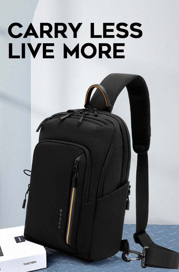 BANGE Waterproof & Breathable Minimalist 8L Crossbody Chest Bag for Everyday Use