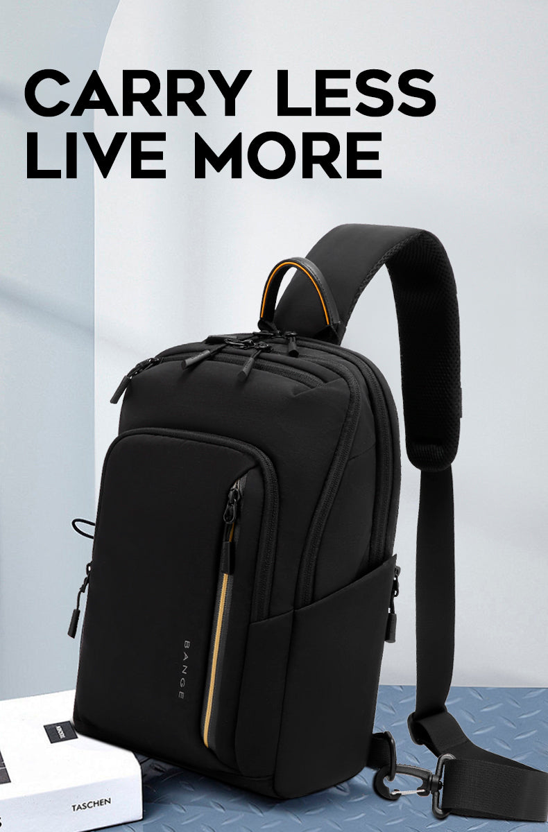 BANGE Waterproof & Breathable Minimalist 8L Crossbody Chest Bag for Everyday Use