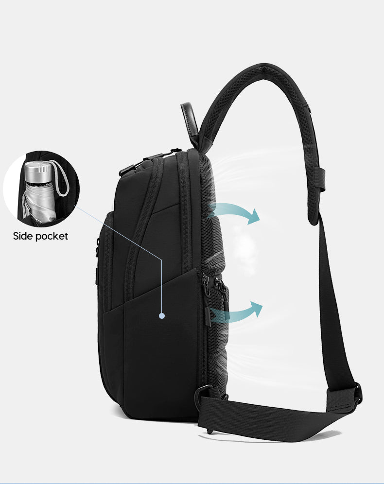 BANGE Waterproof & Breathable Minimalist 8L Crossbody Chest Bag for Everyday Use