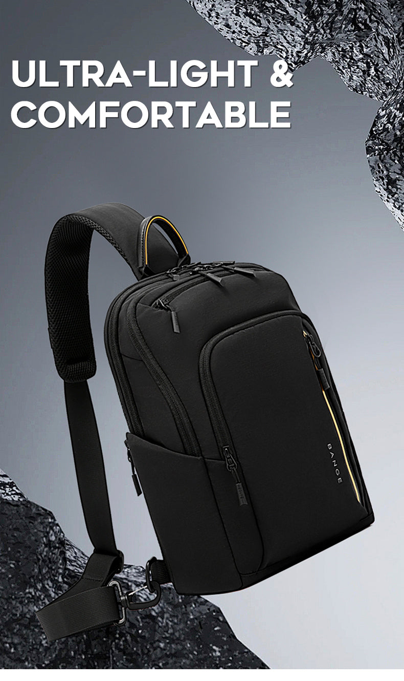 BANGE Waterproof & Breathable Minimalist 8L Crossbody Chest Bag for Everyday Use