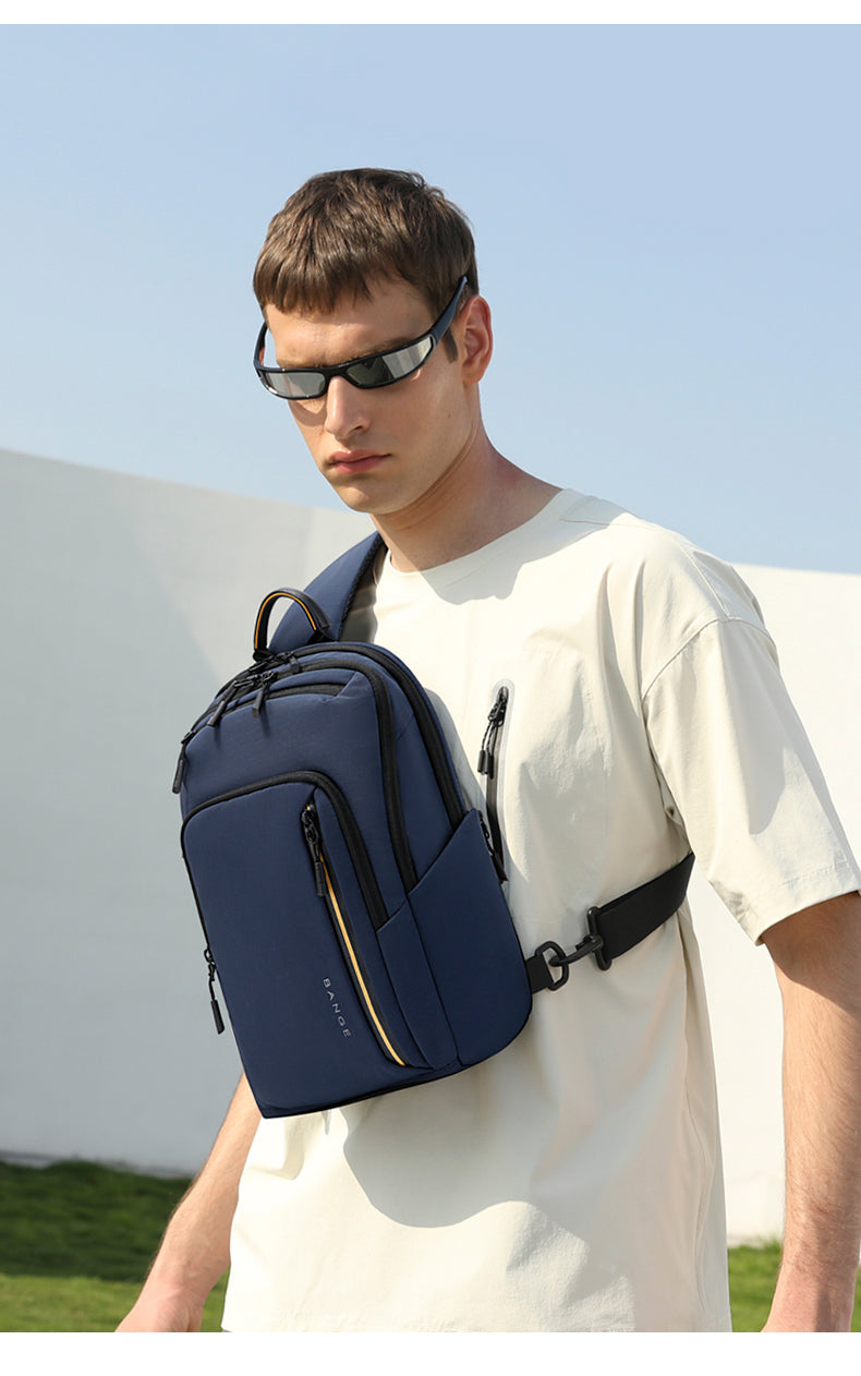 BANGE Waterproof & Breathable Minimalist 8L Crossbody Chest Bag for Everyday Use