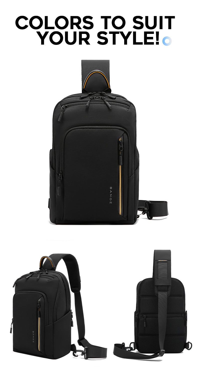 BANGE Waterproof & Breathable Minimalist 8L Crossbody Chest Bag for Everyday Use