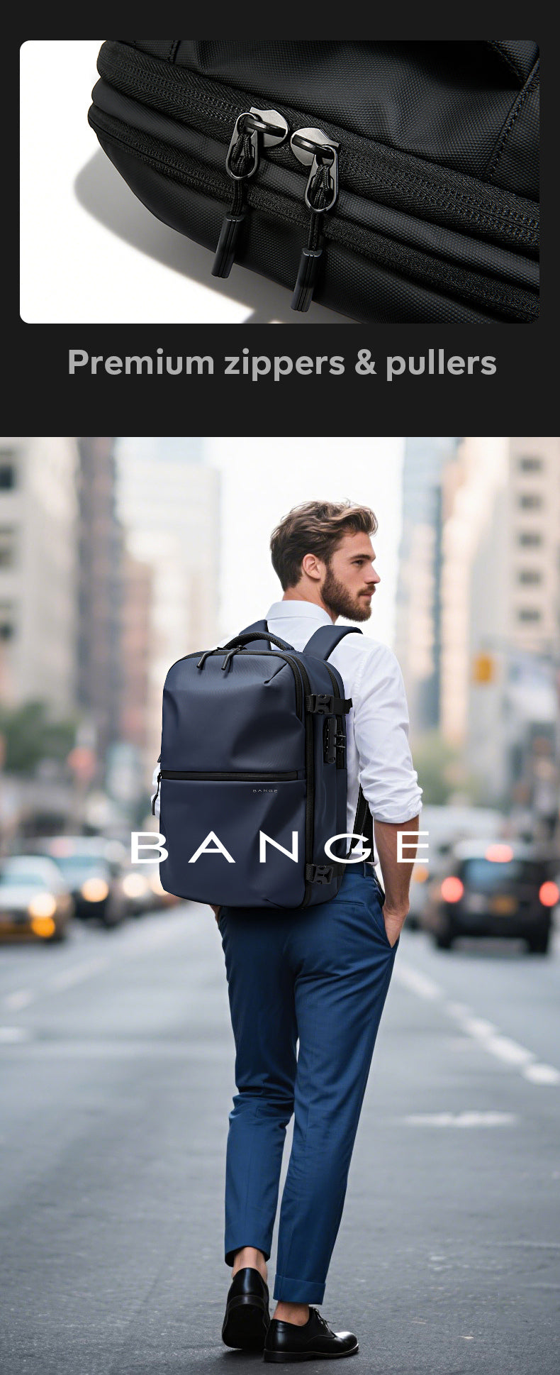 BANGE Multifunctional Waterproof Anti-theft  Backpack for Travel/School/Commuting
