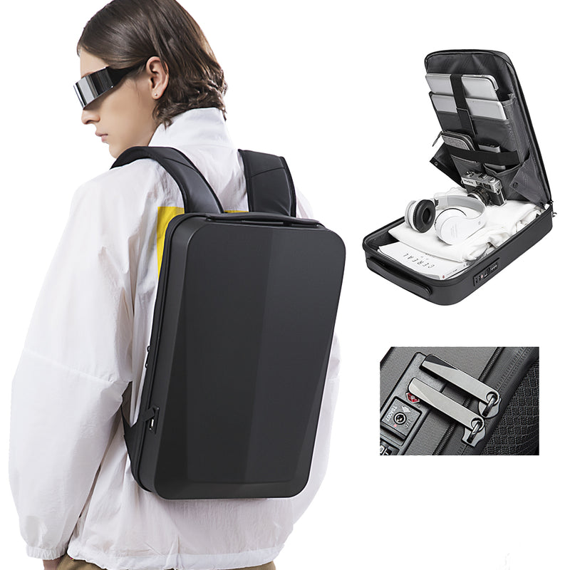 bange travel hard shell anti-theft backpack BANGE Tech Anti-theft Hard Shell Business Backpack with TSA Lock & USB – BANGE bag