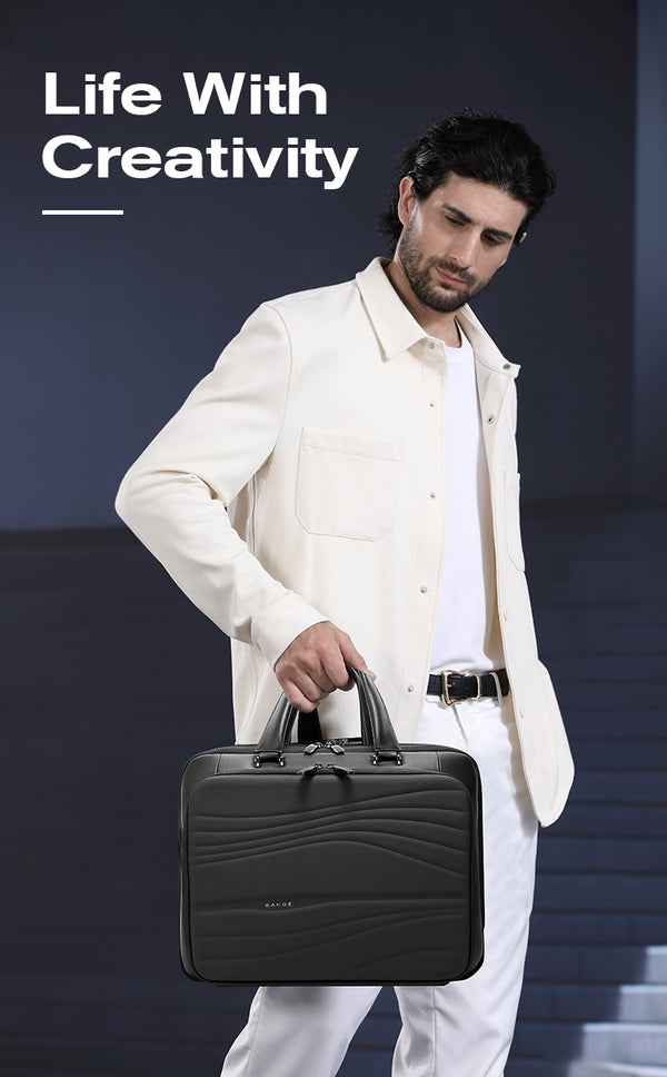 BANGE Fashion High-Quality Water-resistant Briefcase Laptop Bag for Commute & Business Travel