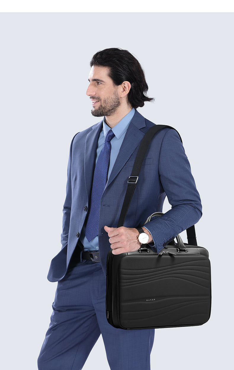 BANGE Fashion High-Quality Water-resistant Briefcase Laptop Bag for Commute & Business Travel