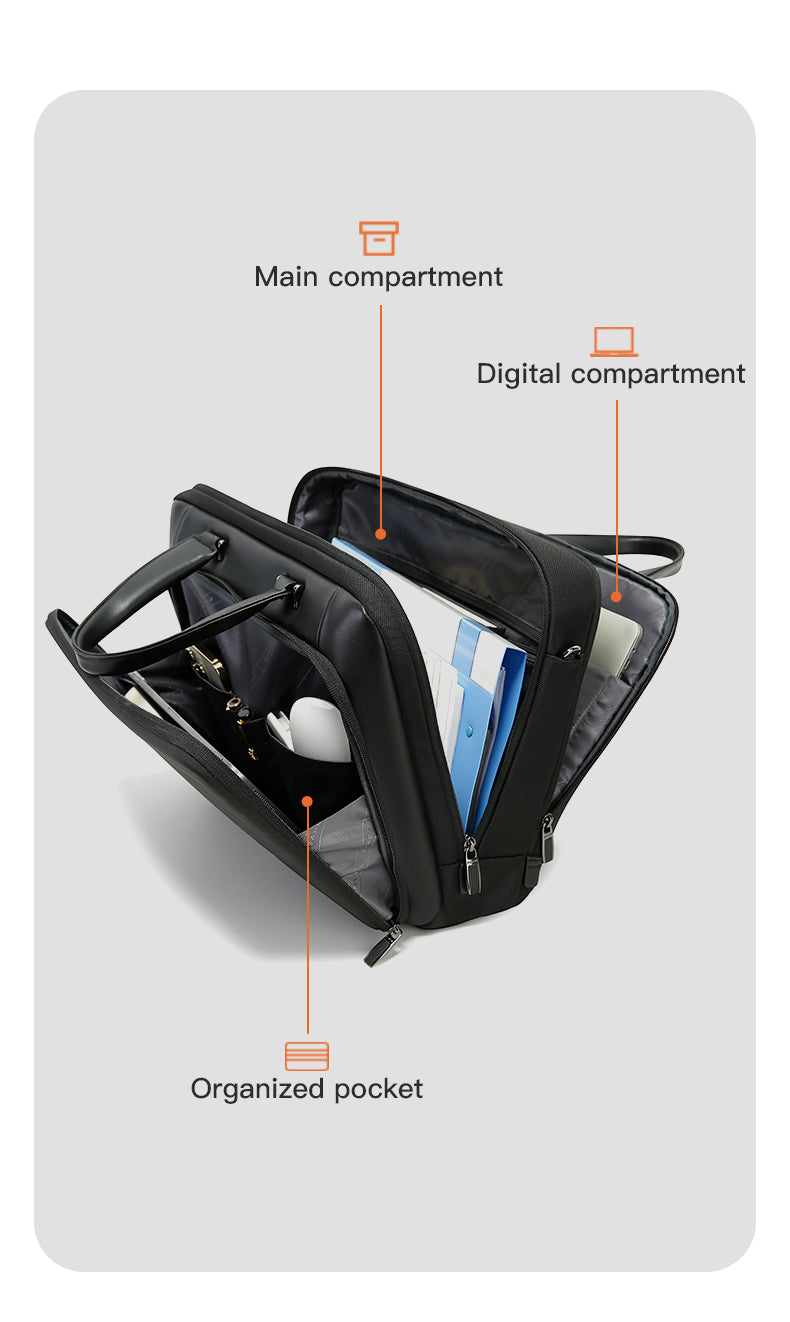 BANGE Fashion High-Quality Water-resistant Briefcase Laptop Bag for Commute & Business Travel