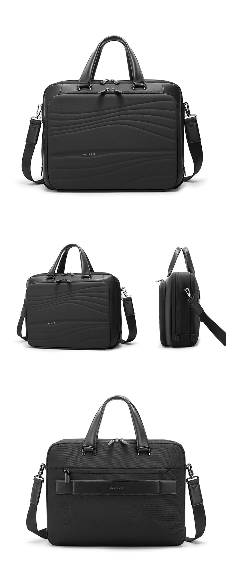 BANGE Fashion High-Quality Water-resistant Briefcase Laptop Bag for Commute & Business Travel