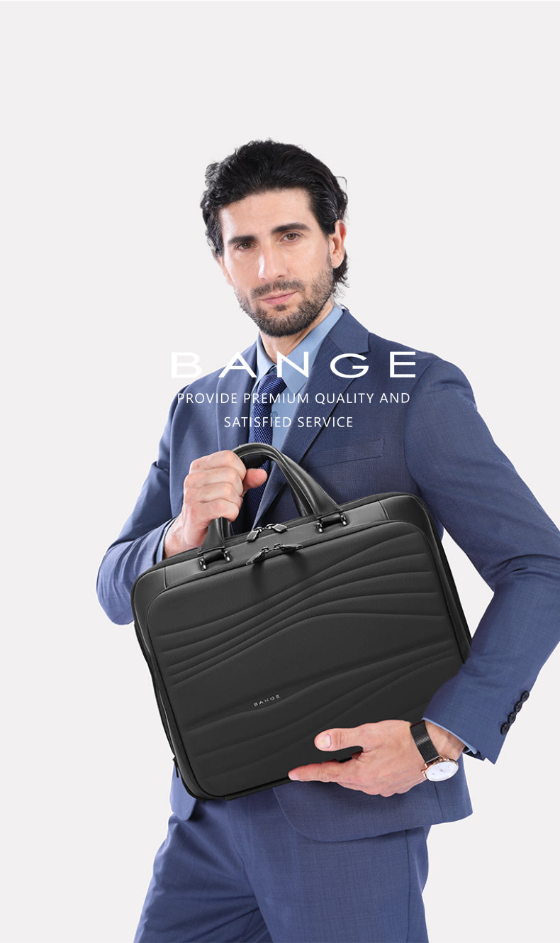 BANGE Fashion High-Quality Water-resistant Briefcase Laptop Bag for Commute & Business Travel