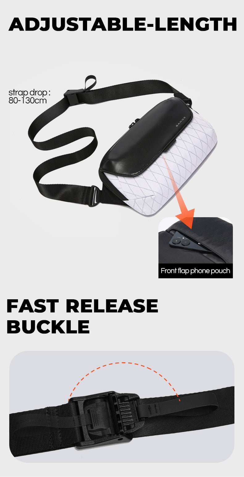 BANGE Best Selling Waterproof Lightweight Everyday Carry Crossbody Bag Chest Bag for Men