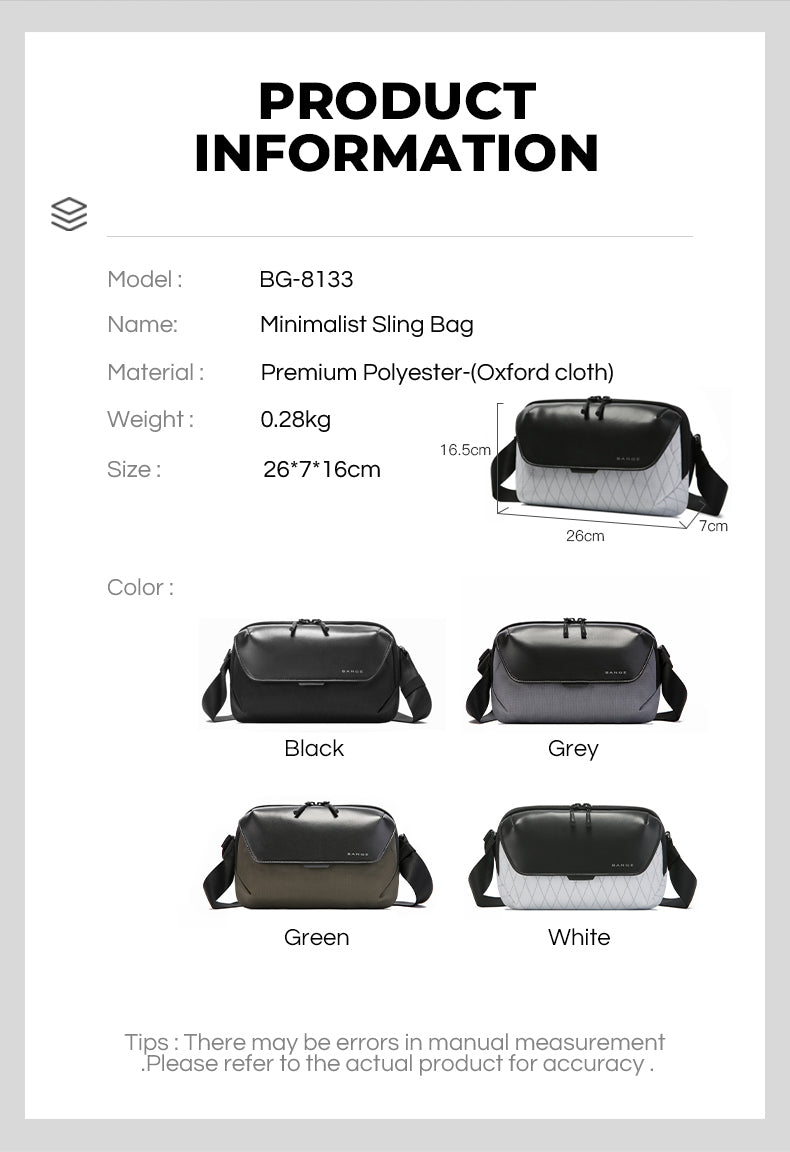 BANGE Best Selling Waterproof Lightweight Everyday Carry Crossbody Bag Chest Bag for Men