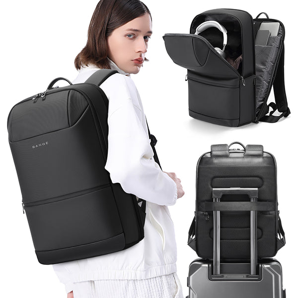 BANGE Best Carry-on Breathable Waterproof & Scratch-resistant Business Travel Commute Backpack
