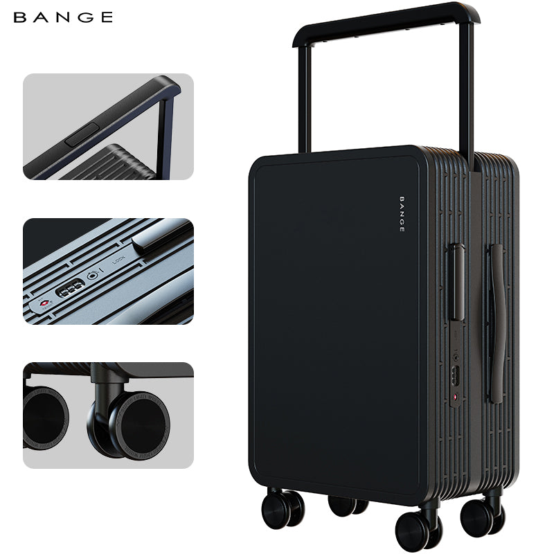 BANGE Stylish 20inch Anti-theft Carry-on Suitcase Luggage for Business Travel