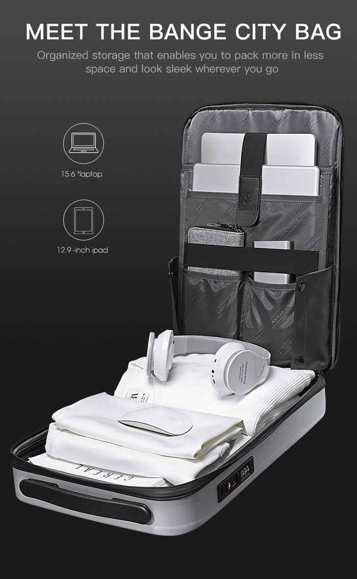 bange travel hard shell anti-theft backpack BANGE Tech Anti-theft Hard Shell Business Backpack with TSA Lock & USB – BANGE bag