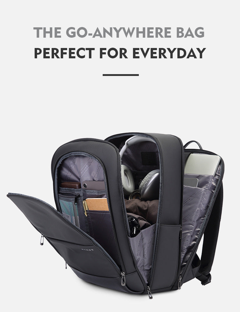 BANGE Stylish Waterproof and Scratch-proof Commute Business Travel Laptop Backpack