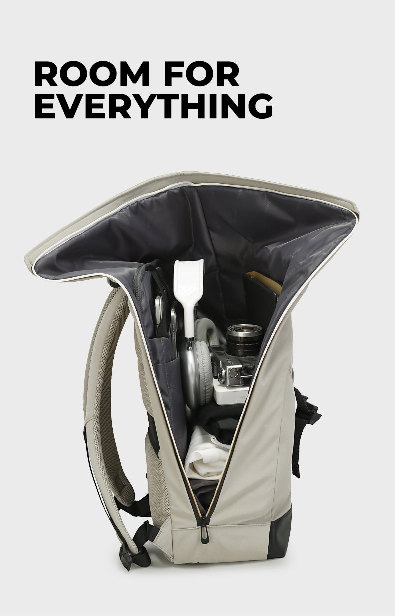 BANGE NEW Arrivals Waterproof Lightweight Roll Top Backpack for School Commute