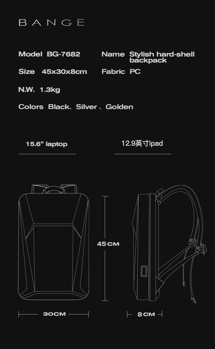 BANGE TSA Lock Hardshell Laptop Backpack – BANGE bag