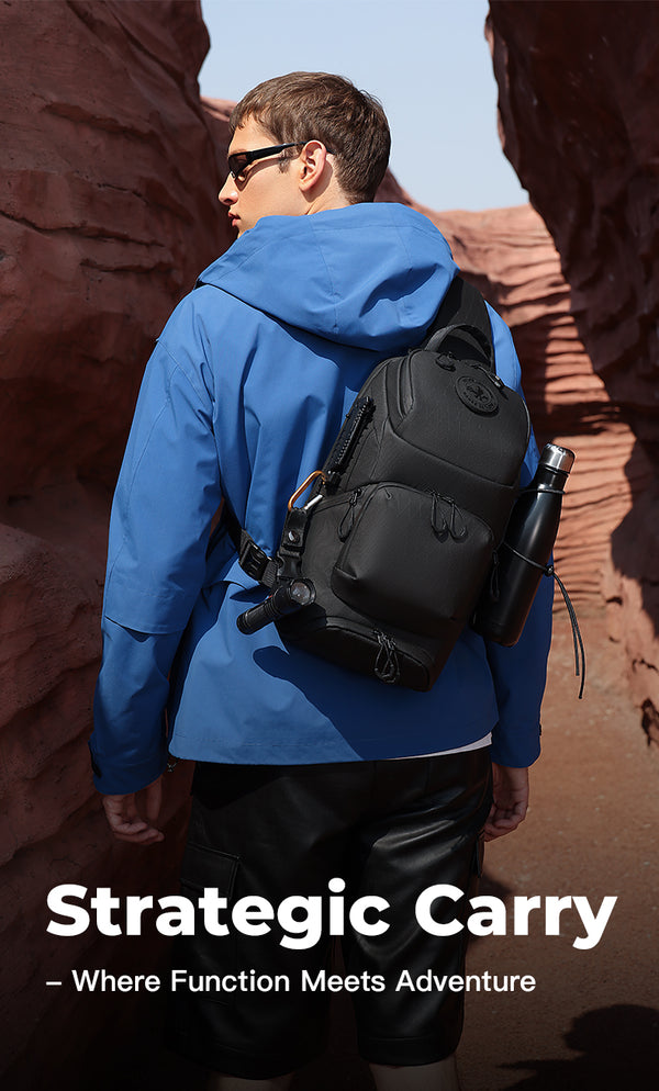 BANGE 2025 Waterproof Minimalist Sling Bag Hiking Cycling Outdoor Crossbody Bag