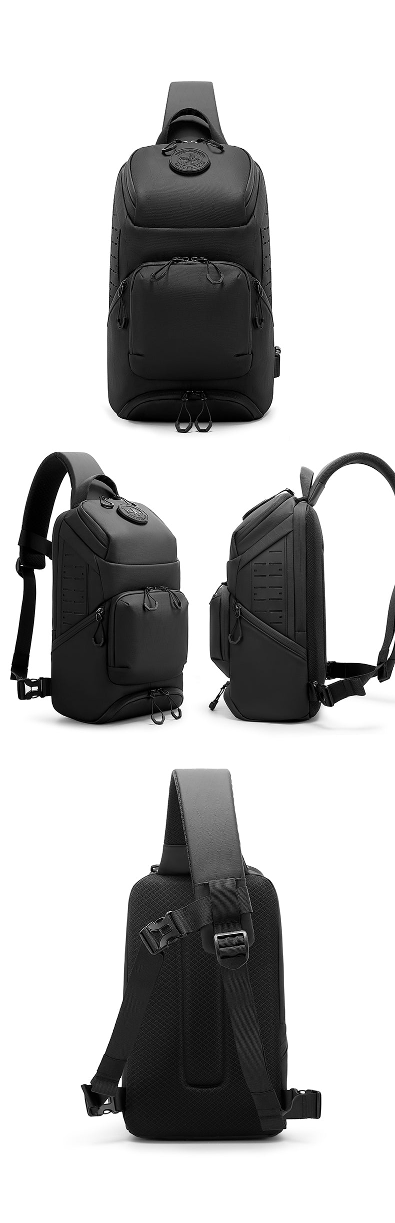 BANGE 2025 Waterproof Minimalist Sling Bag Hiking Cycling Outdoor Crossbody Bag